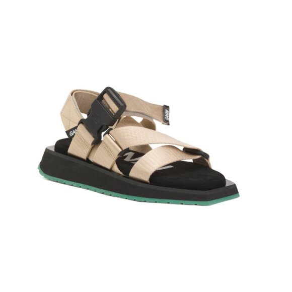 GANNI Shoes - GANNI Black Made In Portugal Knots Flat Sandals